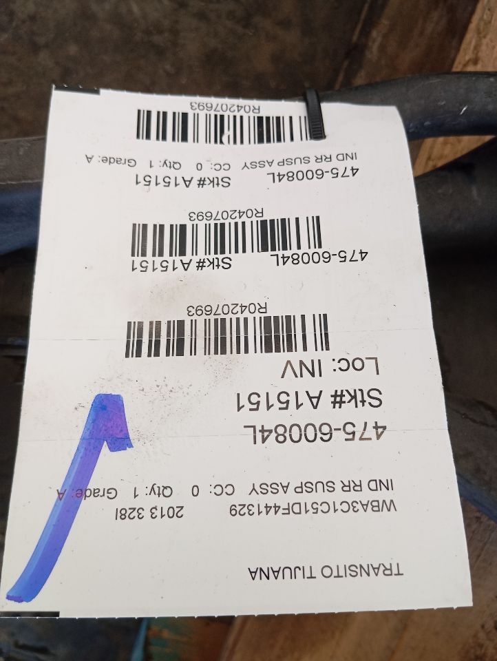 2013 BMW 328i BMW Ind Rr Susp Assy