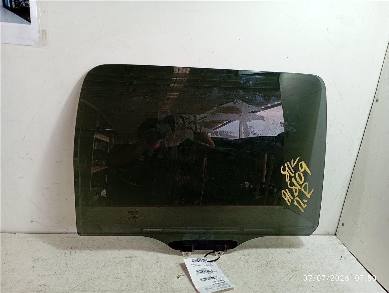2007 Honda RIDGELINE Door Glass, Rear