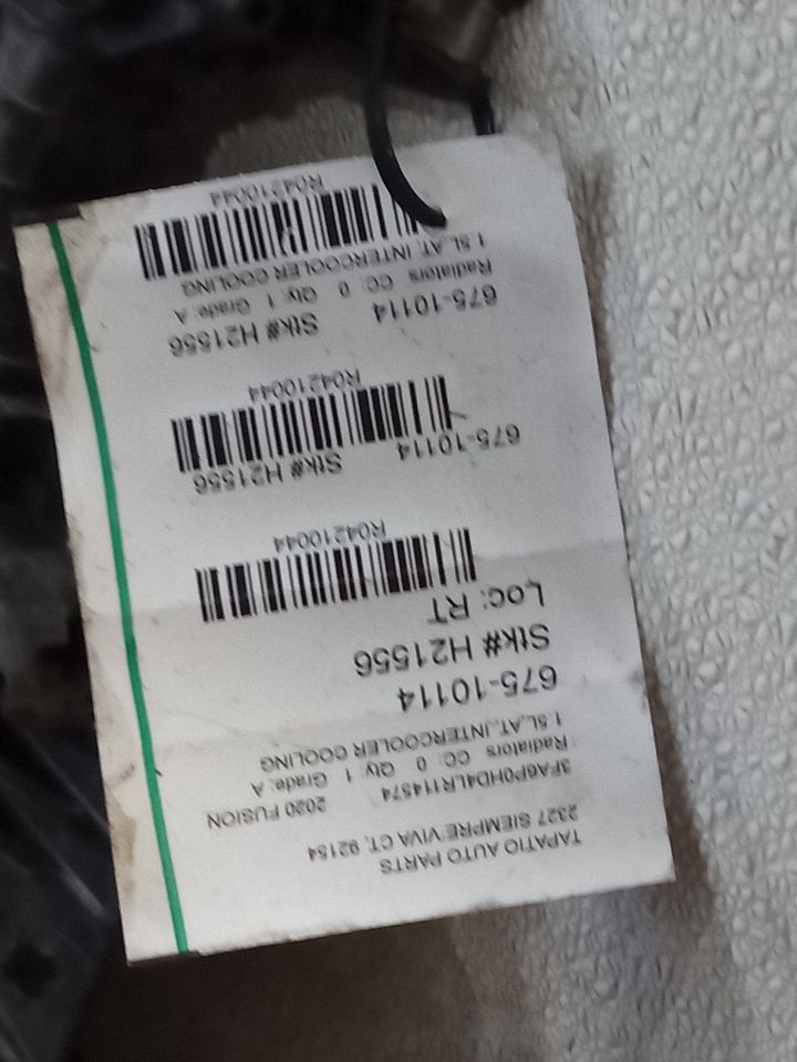 2020 FUSION Ford Radiators