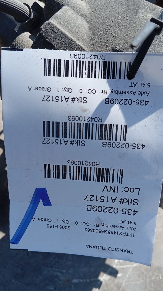 2005 Ford FORD F150 PICKUP Axle Assembly, Rr