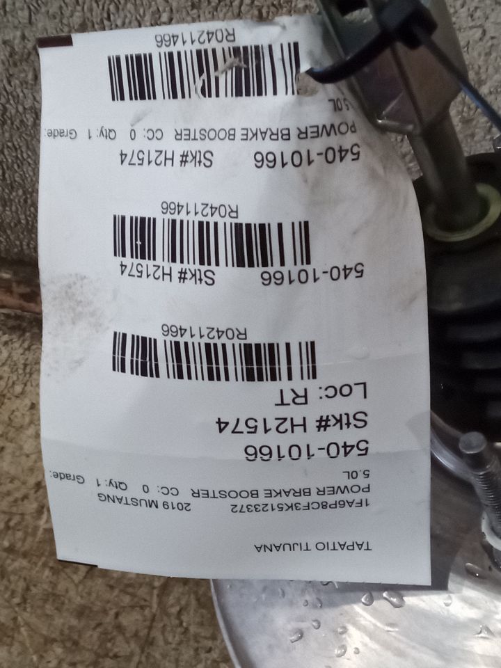 2019 Ford MUSTANG Power Brake Booster