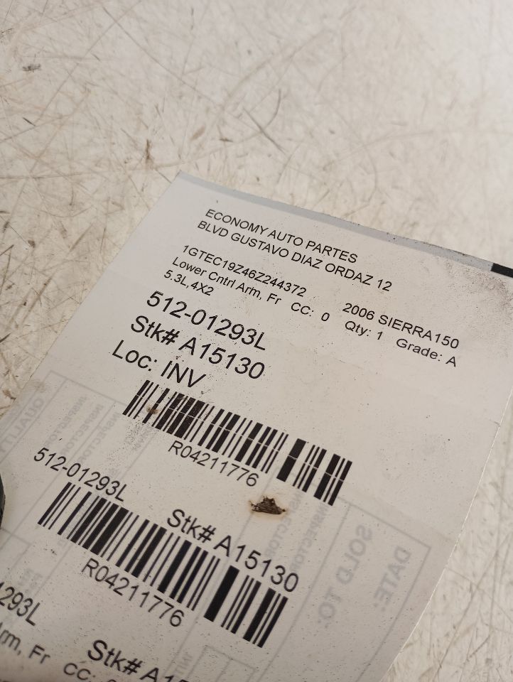 2006 General Motors SIERRA 1500 PICKUP Lower Cntrl Arm, Fr