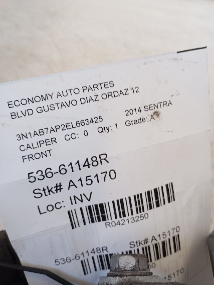 2014 Nissan SENTRA Caliper