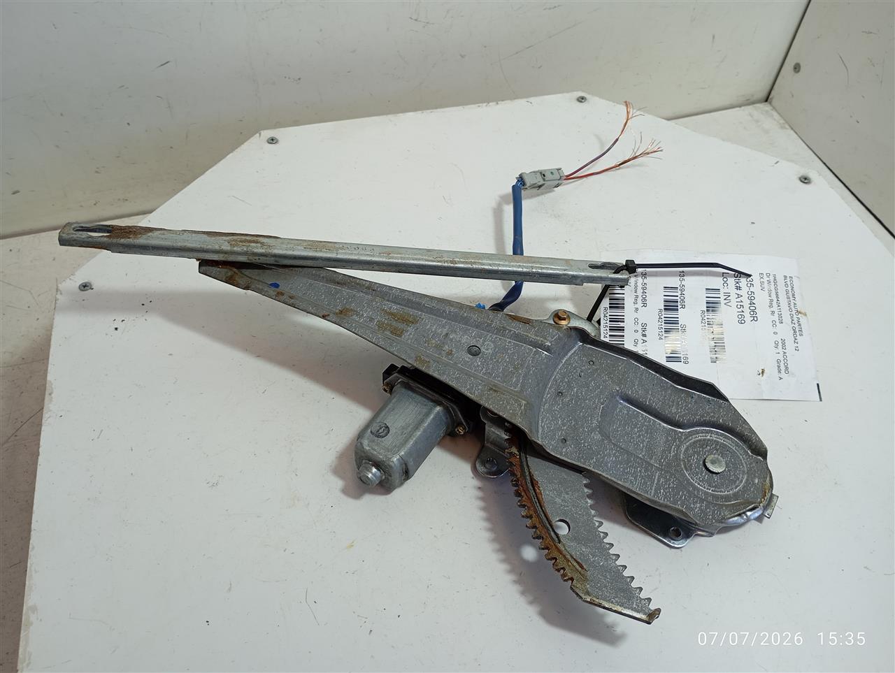 2002 Honda ACCORD Dr Window Reg, Rr