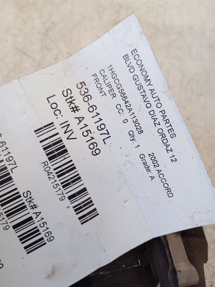 2002 Honda ACCORD Caliper