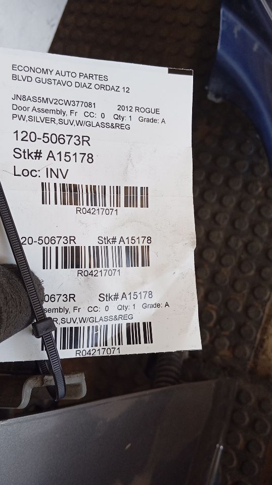 2012 Nissan ROGUE Door Assembly, Fr