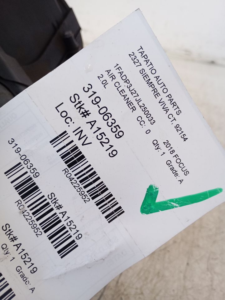 2018 Ford FOCUS Air Cleaner