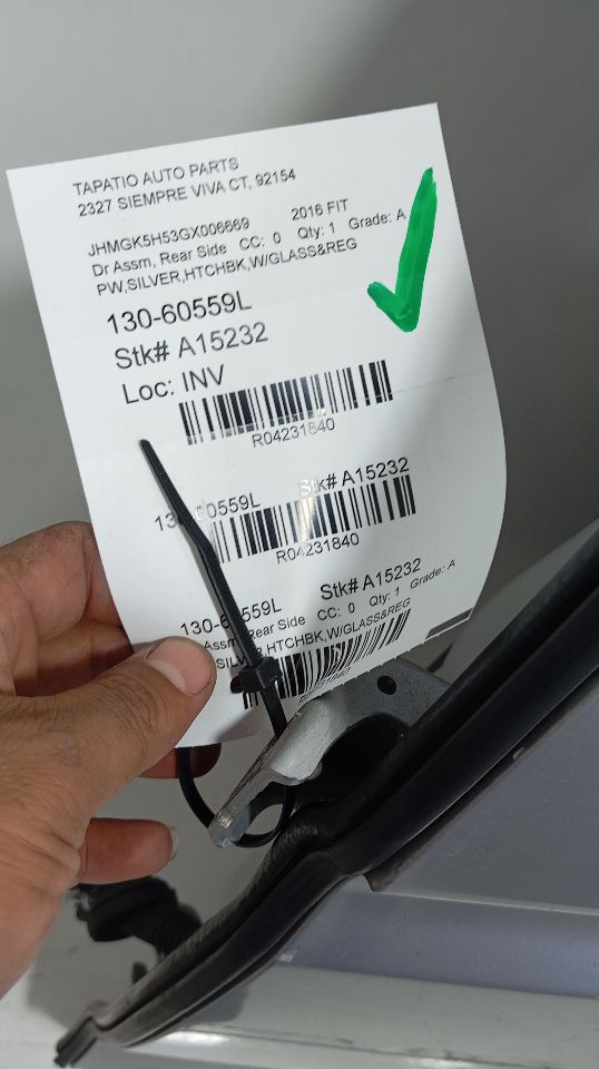 2016 Honda FIT Dr Assm, Rear Side