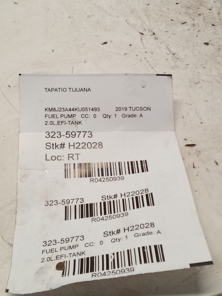 2019 Hyundai TUCSON Fuel Pump
