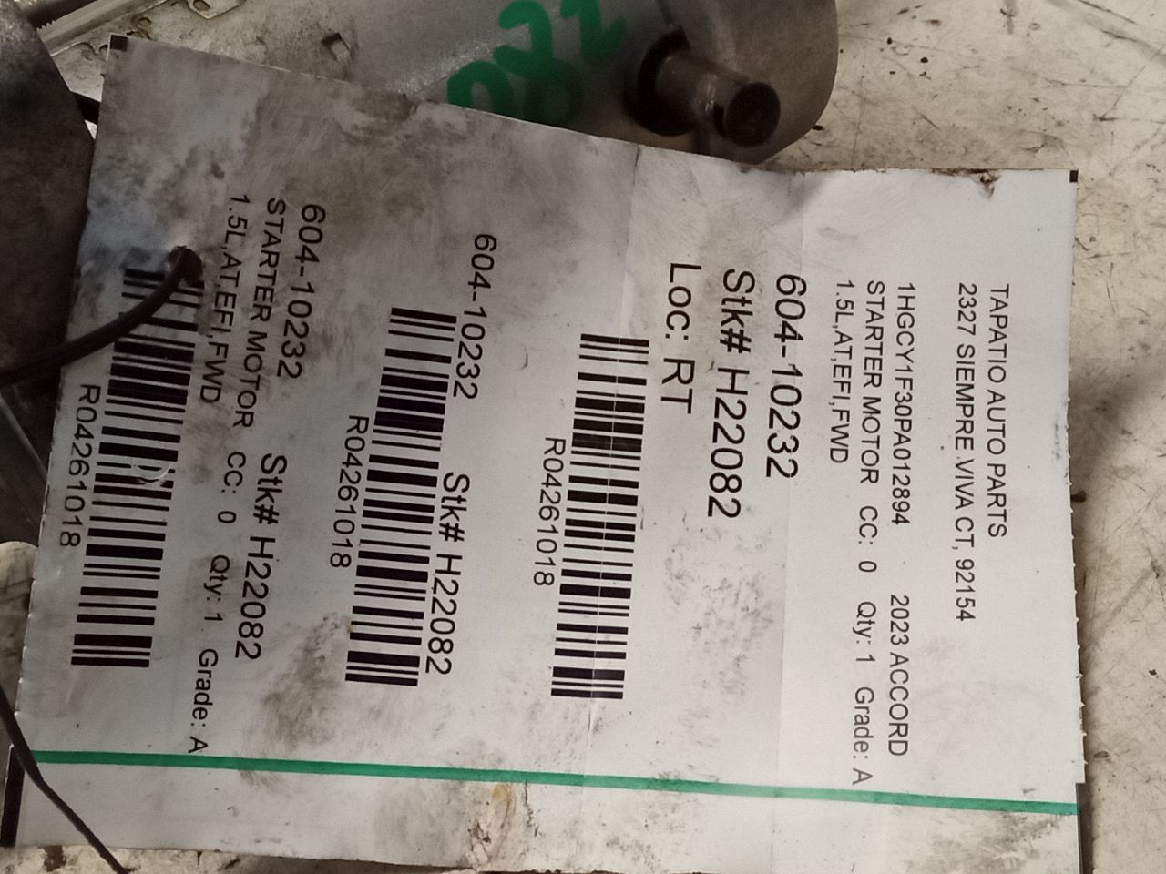 Starter Motor for 2023-2025 Honda Accord turbo