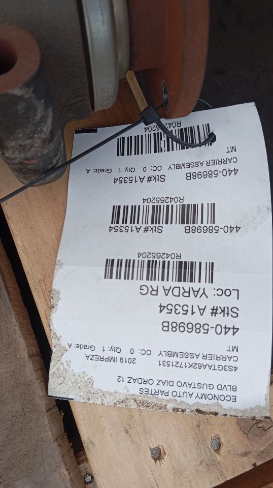 2019 Subaru IMPREZA Carrier Assembly
