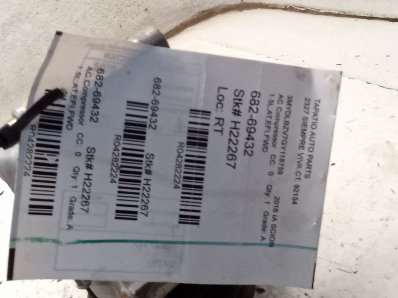 AC Compressor for 2016 Scion Scion IA and other applications
