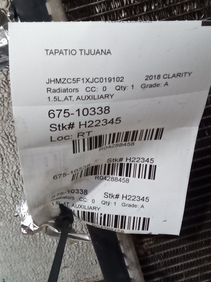 Radiators for 2018-2021 Honda Clarity auxiliary