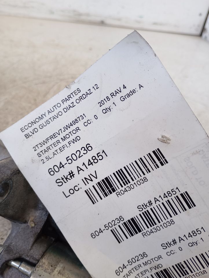 Starter Motor for 2009 Toyota Highlander 3.5L (VIN S, 5th digit, 2GRFE engine, 6 cylinder) from 12/08 and other applications