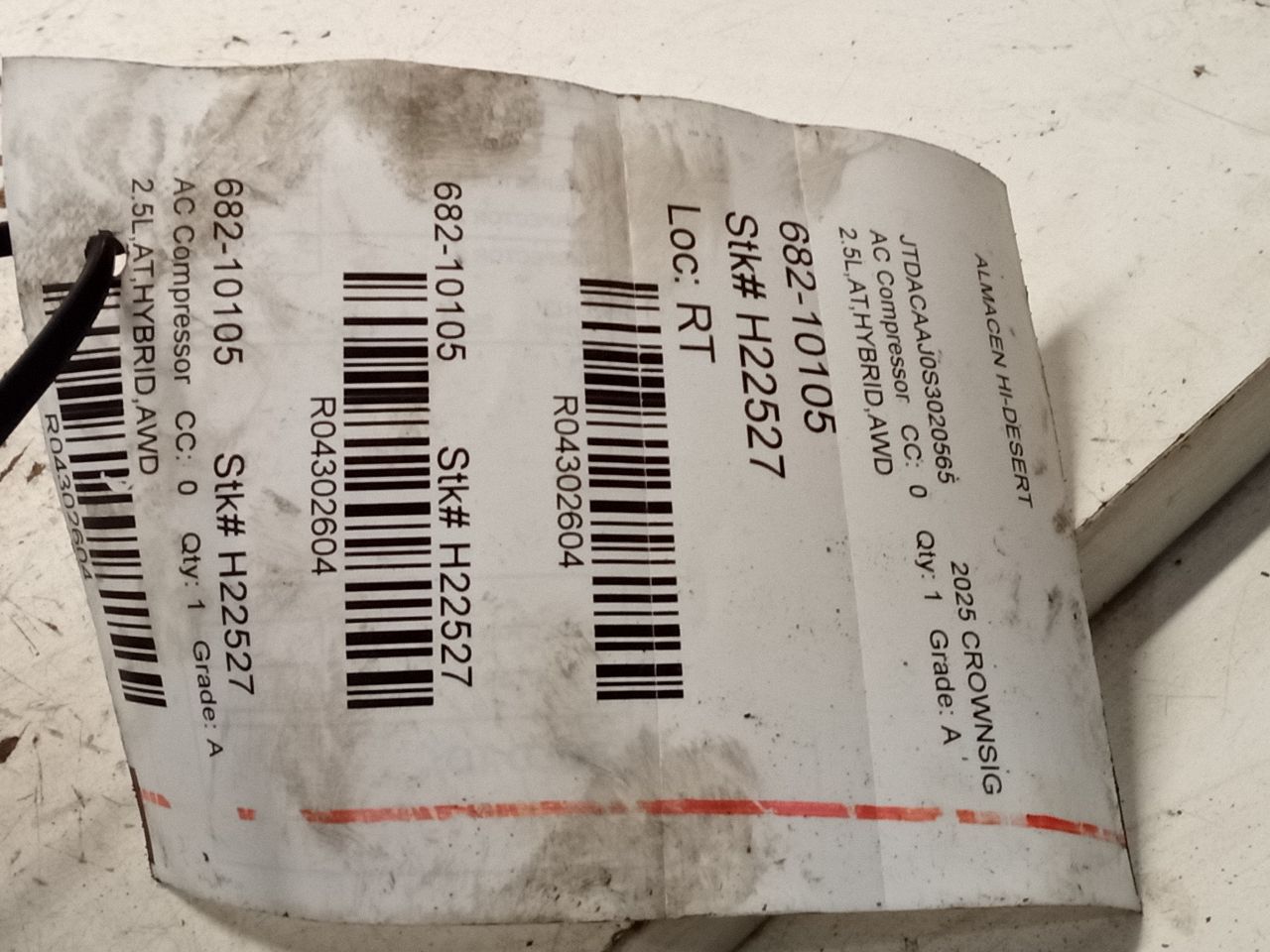 AC Compressor for 2018-2024 Toyota Camry 2.5L A25AFXS engine (hybrid) and other applications