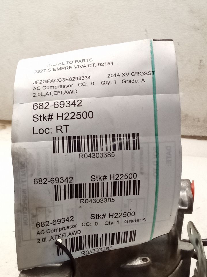 AC Compressor for 2014 Subaru Impreza 2.0L and other applications