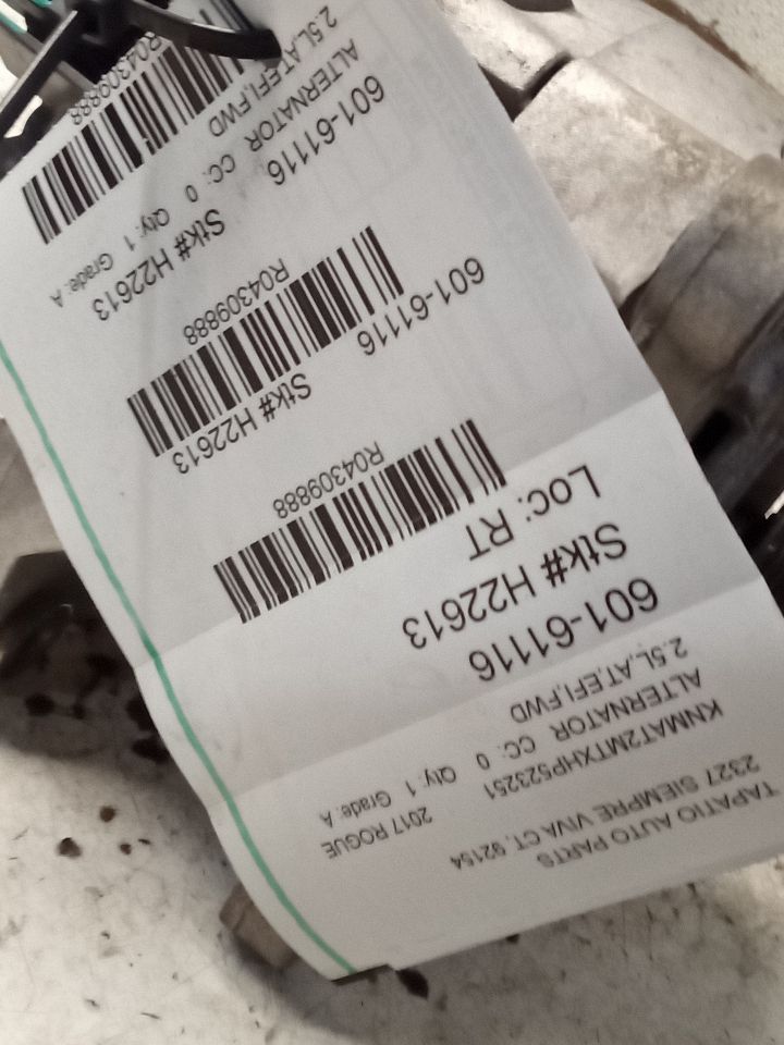 Alternator for 2014-2015 Nissan Rogue (QR25DE, 2.5L) VIN 5 (1st digit, USA built) and other applications