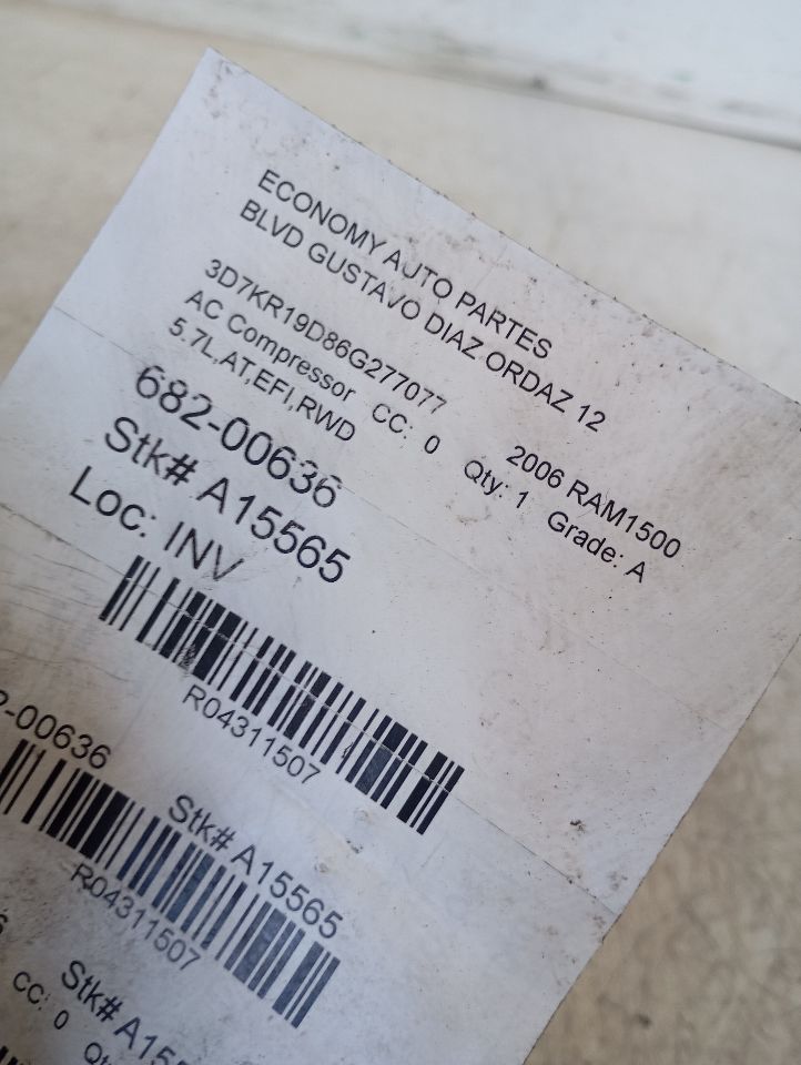 AC Compressor for 2003-2007 Chrysler Dodge 2500 Pickup 5.7L and other applications