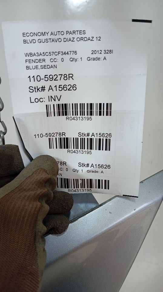Fender for 2012 BMW BMW 320i (Sdn, Canada market) R. and other applications