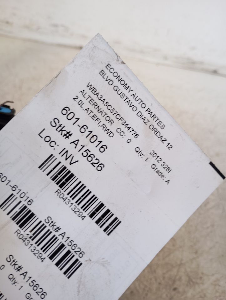 Alternator for 2012 BMW BMW 320i (Sdn, Canada market) 170 amp and other applications