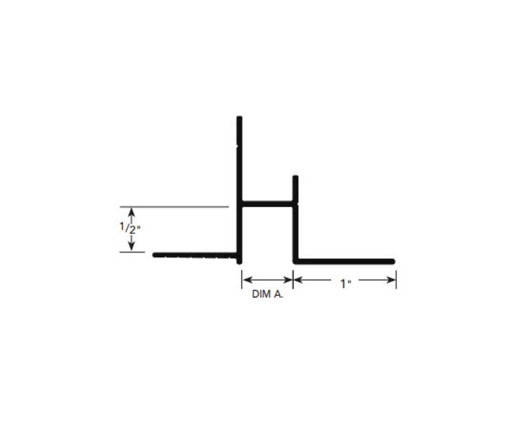 1/2 in x 3/4 in x 10 ft Fry Reglet Clear Anodized Drywall/Acoustical