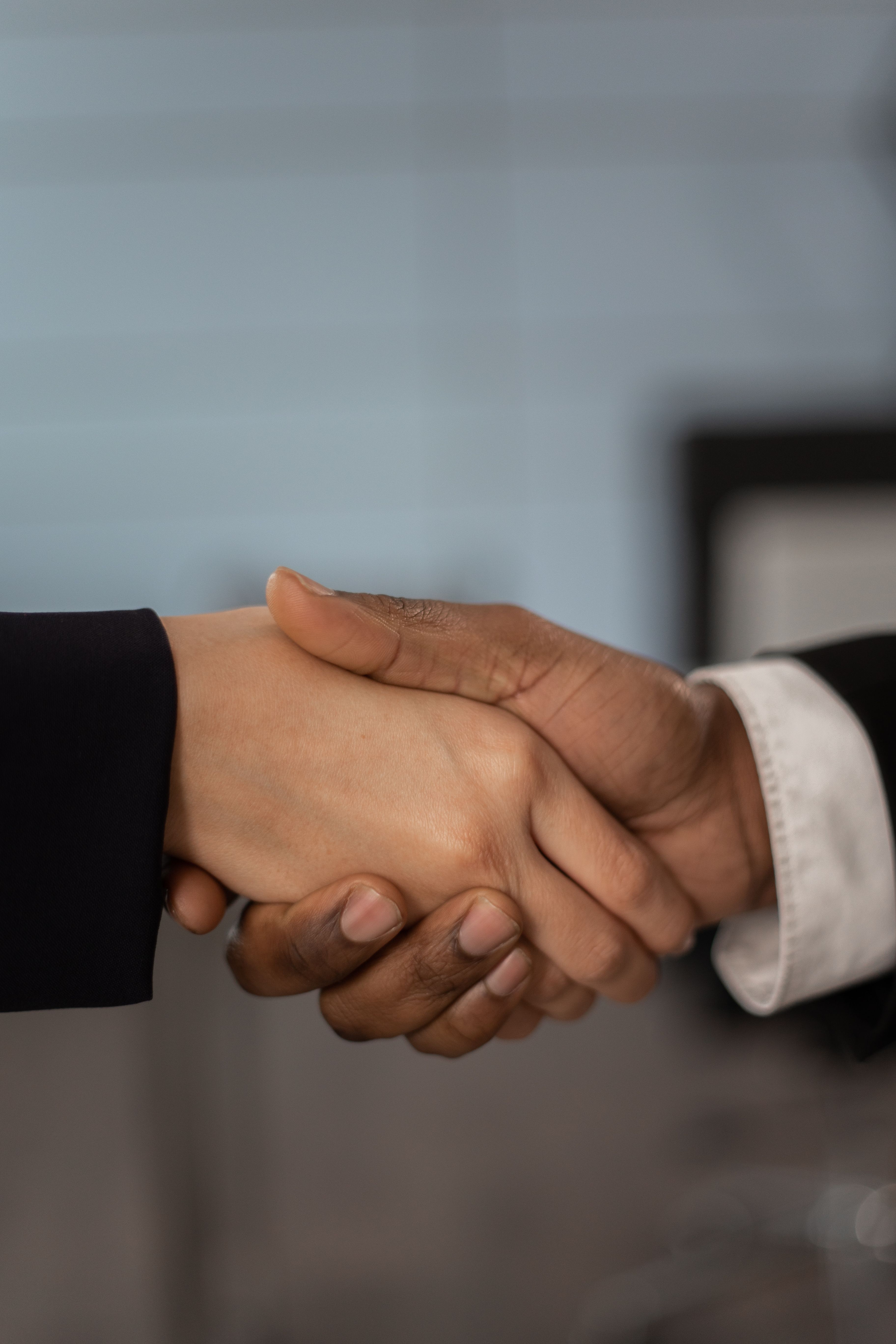 Two people shaking hands