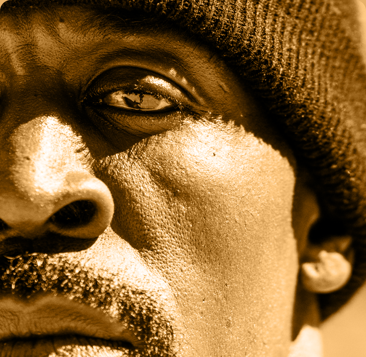 Close up image of man