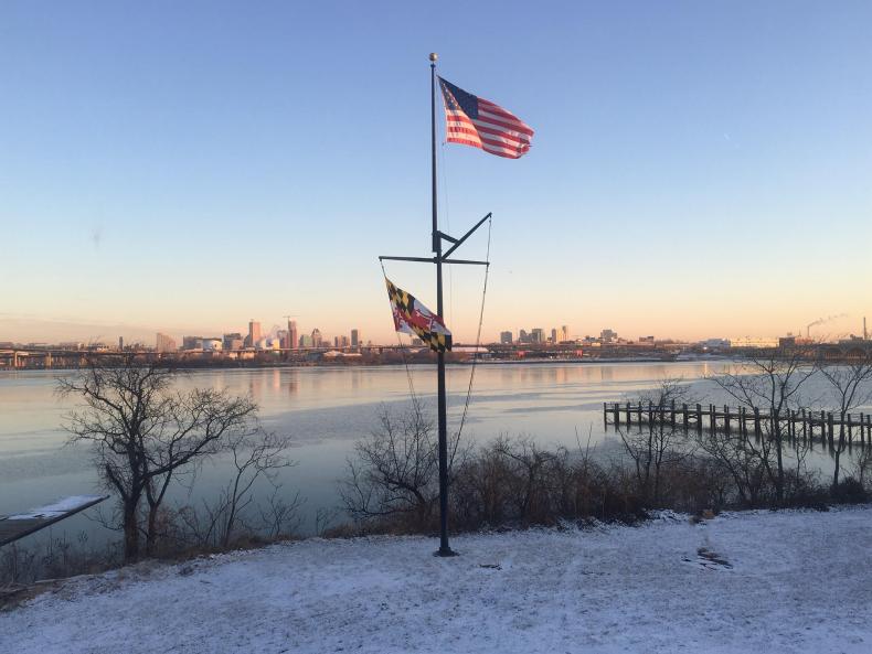 Beautiful views of downtown Baltimore and the Inner Harbor