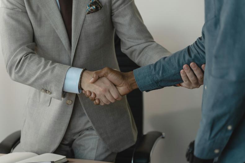 Shaking hands