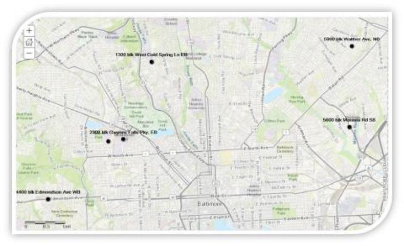 Automated Traffic Violation Enforcement Map