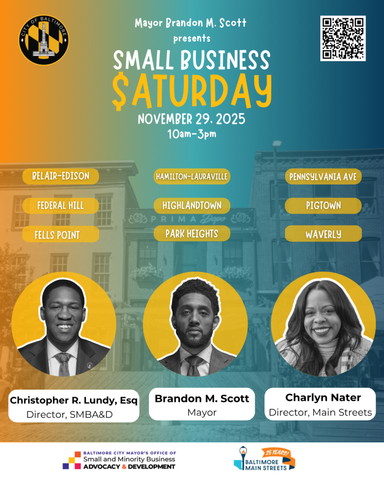 Small Business Saturday, 11/29/25 10AM-3PM