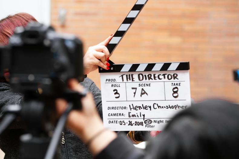 Camera crew on a set
