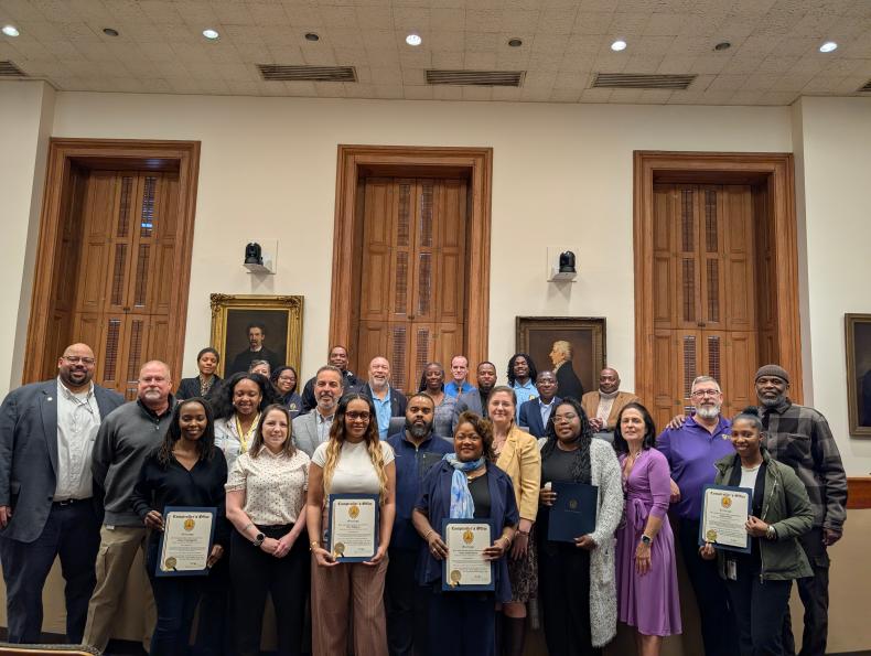 PIE award recipients standing together