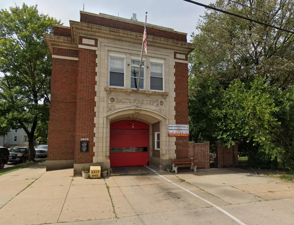 Exterior of Baltimore's Engine Company 47 fire station