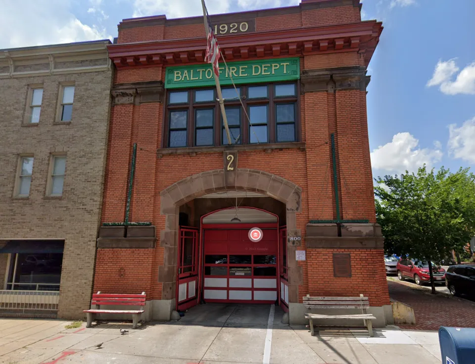 Exterior of Baltimore's Engine Company 2 fire station