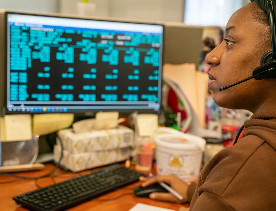 Customer service handling inquires 