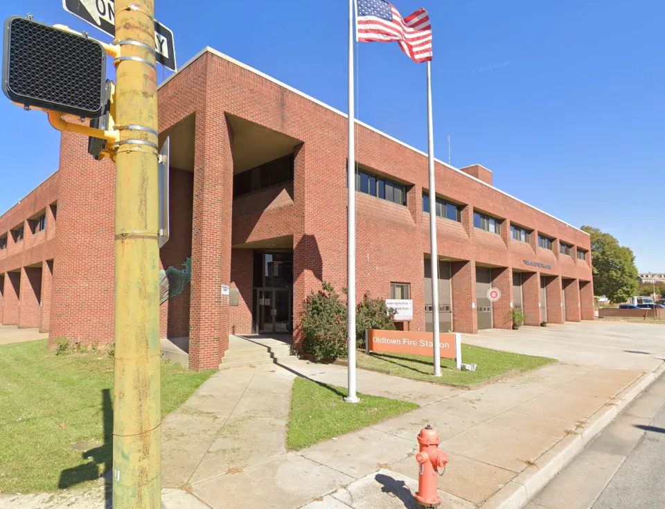 Exterior of Baltimore's Thomas J. Burke Fire Station