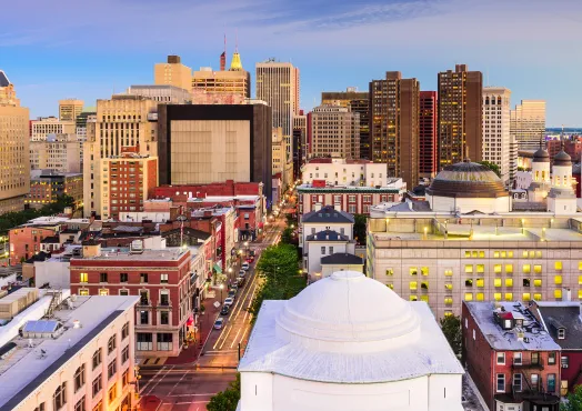 Baltimore Sunset Buildings