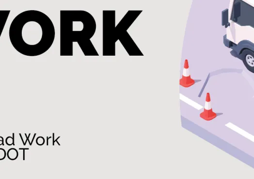 Road Work Ahead Banner