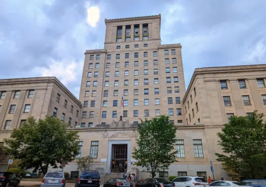 Abel Wolman Municipal Building on a sunny day