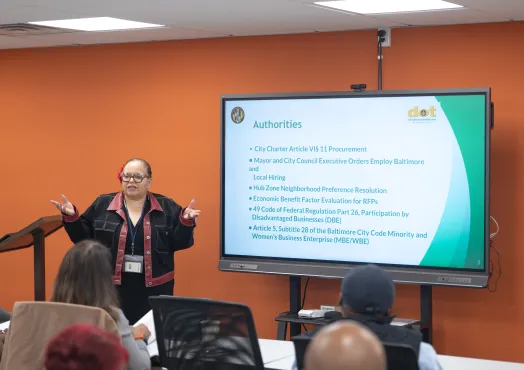 cynthia parker-kirk presents for the smbad 2026 speaker series at the small business resources center in baltimore maryland