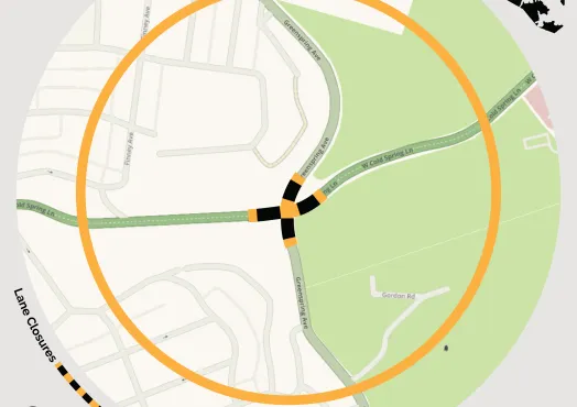 Baltimore City Department of Transportation Lane Closure W Cold Spring Ln & Greenspring Ave 1080x1350 Post 3.pngClaude responded: Baltimore DOT lane closures graphic at W Cold Spring Lane and Greenspring Avenue, May 28 and 29 overnight 7pm to 5am for resurfacing.Baltimore DOT lane closures graphic at W Cold Spring Lane and Greenspring Avenue, May 28 and 29 overnight 7pm to 5am for resurfacing.