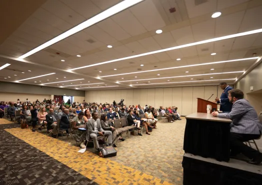 Attendees gather for the opening session of the 2025 Baltimore City Small Business Advancement Conference