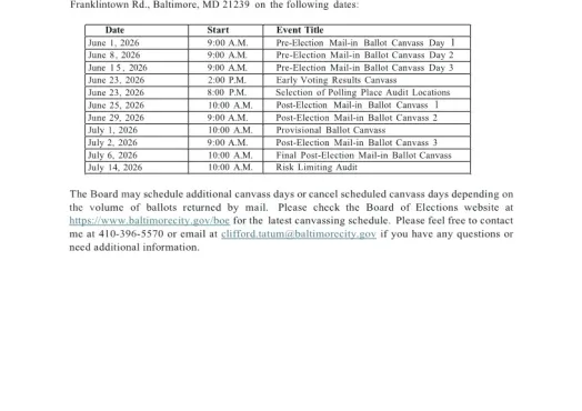 Ballot Canvass Schedule - 6-6-2026