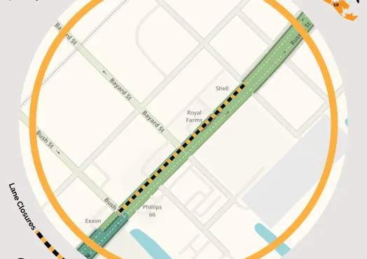 Russell St Lane Closure