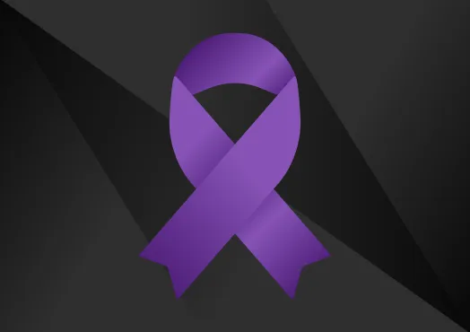 Domestic Violence Awareness Month purple ribbon