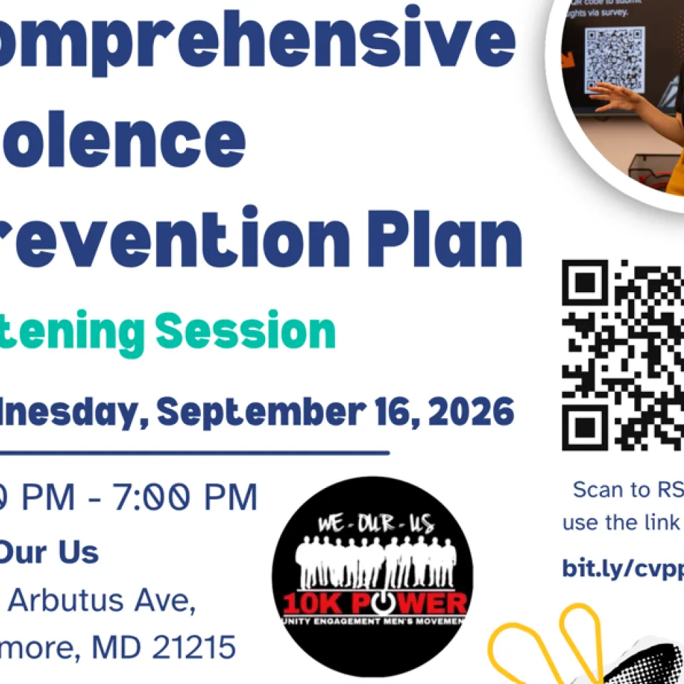 Comprehensive Violence Prevention Plan Listening Session Northwest flyer