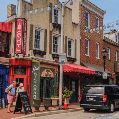 Downtown Baltimore city strip