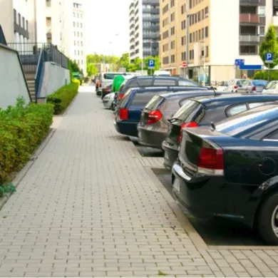 cars parked in a residential parking lot