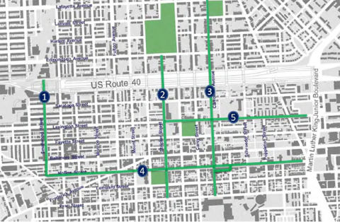 Map of proposed bike lanes